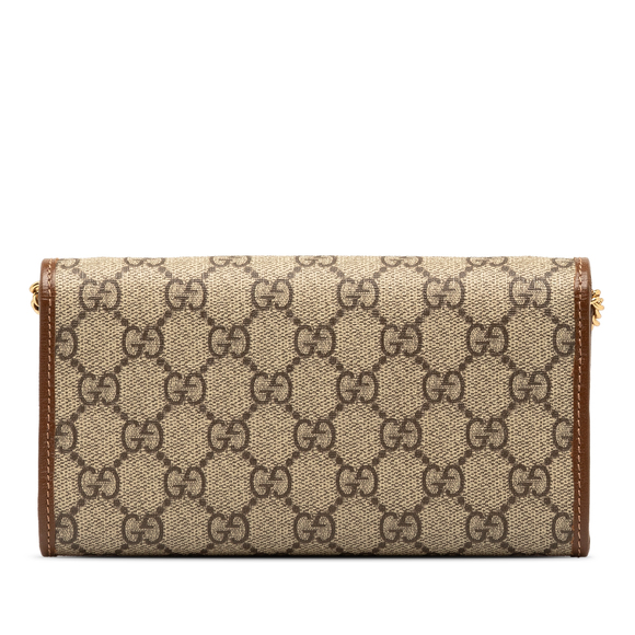 Pre-Loved Gucci GG Supreme Horsebit 1955 Wallet On Chain - Picture 3 of 10